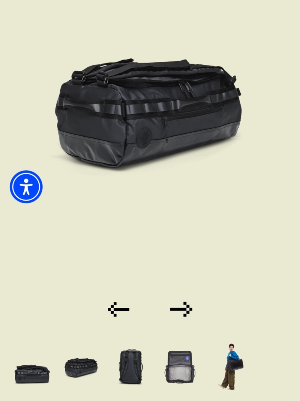 Black Travel Duffel Bag for Women - Versatile Carry